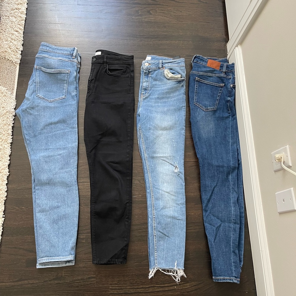 Zara womens jeans - size 10 sold in bundle of 4